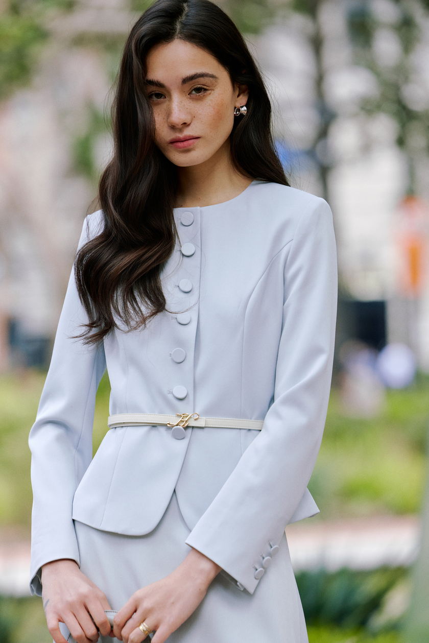 EV LéJac™ Piana Power Blue Single-breasted Seven-button Jacket