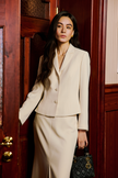 EV LéJac™ vanilla single-breasted lapel jacket