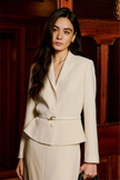 EV LéJac™ vanilla single-breasted lapel jacket
