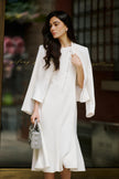 EV Sudro™ Marie White Sleeveless Mermaid Dress
