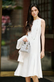 EV Sudro™ Marie White Sleeveless Mermaid Dress
