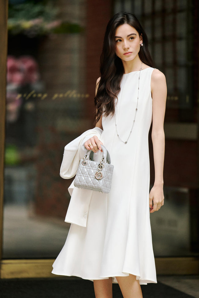EV Sudro™ Marie White Sleeveless Mermaid Dress