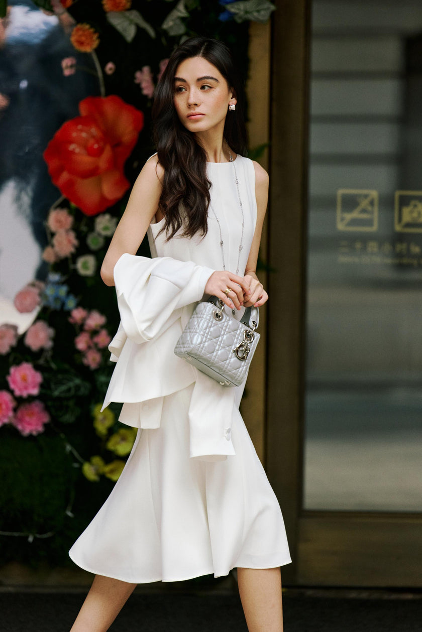 EV Sudro™ Marie White Sleeveless Mermaid Dress