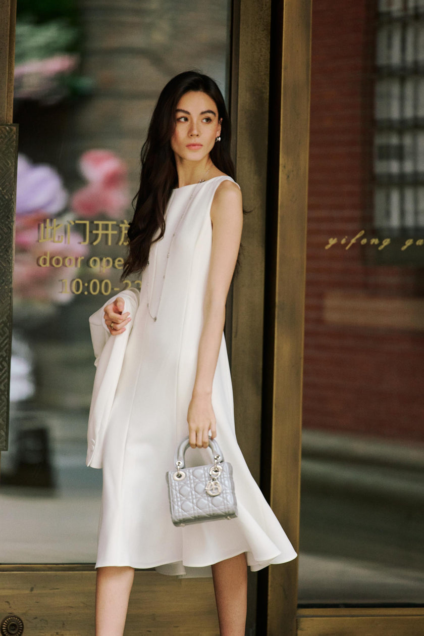 EV Sudro™ Marie White Sleeveless Mermaid Dress