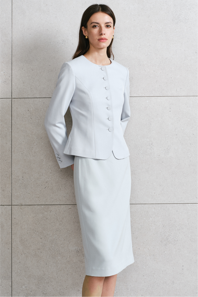 EV LéJac™ Piana Power Blue Single-breasted Seven-button Jacket