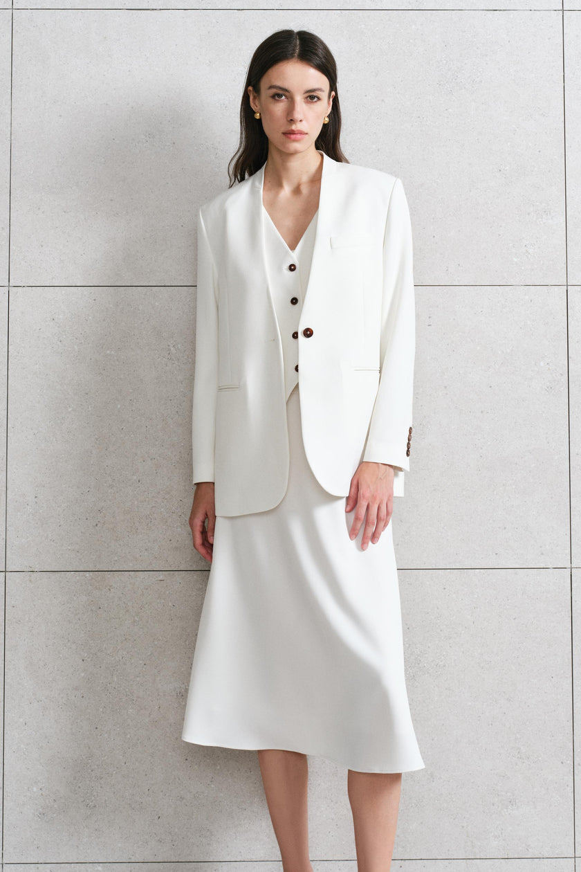 EV LéSem™ Naya White A-line skirt