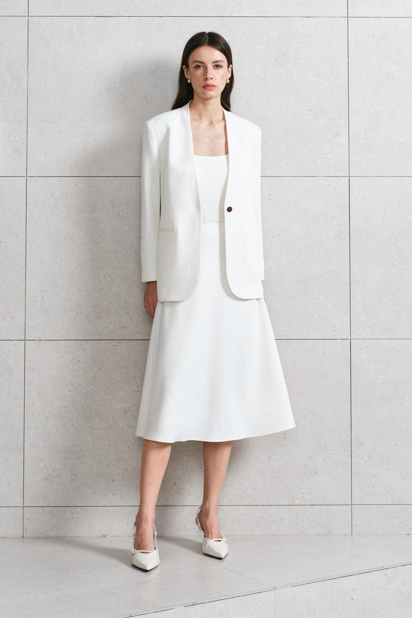 EV LéSem™ Naya White A-line skirt