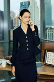 EV LéJac™ Leiden Loyal Navy Blue Single-breasted Four-button Jacket