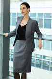 EV LéSuit™ Yale Gray Collarless Blazer