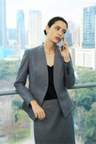 EV LéSuit™ Yale Gray Collarless Blazer