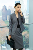 EV LéSuit™ Yale Gray Collarless Blazer
