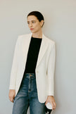 EV LéSuit™ White Single-breasted One-button Blazer