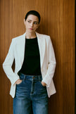 EV LéSuit™ White Single-breasted One-button Blazer