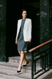 EV LéSuit™ White Single-breasted One-button Blazer