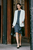 EV LéSuit™ White Single-breasted One-button Blazer