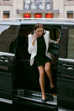 EV LéSuit™ White Single-breasted One-button Blazer