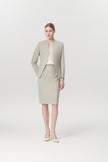 EV LéSuit™ Yale Oatmeal Collarless Blazer