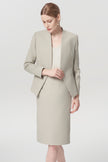EV LéSuit™ Yale Oatmeal Collarless Blazer