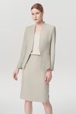 EV LéSuit™ Yale Oatmeal Collarless Blazer