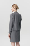 EV LéSuit™ Yale Gray Collarless Blazer