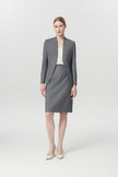 EV LéSuit™ Yale Gray Collarless Blazer