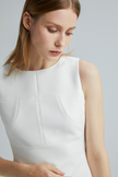 EV Sudro™ White Diamond-ratio Tailoring Sleeveless Dress