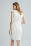 EV Sudro™ White Diamond-ratio Tailoring Sleeveless Dress