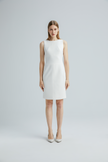 EV Sudro™ White Diamond-ratio Tailoring Sleeveless Dress