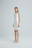 EV Sudro™ White Diamond-ratio Tailoring Sleeveless Dress