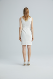 EV Sudro™ White Diamond-ratio Tailoring Sleeveless Dress
