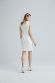 EV Sudro™ White Diamond-ratio Tailoring Sleeveless Dress
