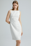 EV Sudro™ White Diamond-ratio Tailoring Sleeveless Dress